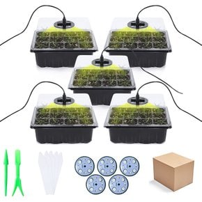 식물 LED 모종 트레이 5개 분갈이 파종 상추 재배 실내정원 H291-O