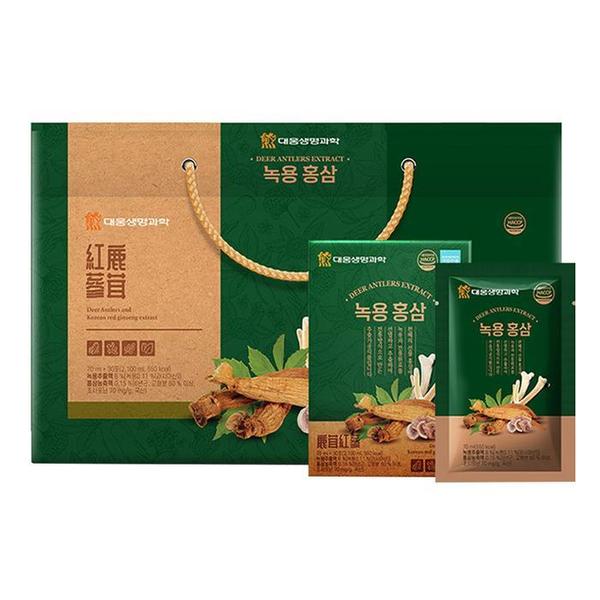 녹용홍삼 70ml 30포 1박스 영지버섯 6년근 홍삼농축액 (S36460191)