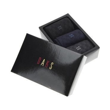 닥스 DBSS4F601BK [24FW][남성장목3족] 면혼방 블랙 체커보드 장목 3족세트