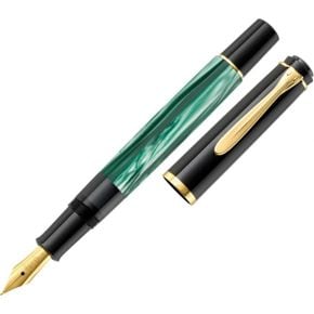 미국 펠리칸 만년필 Pelikan M200 Fountain Pen Green Marble Broad 1707989