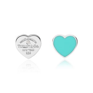 TIFFANY&CO [티파니] 69836399 (69836380) 리턴 투 티파니 미니 블루 하트 다이아 실버 귀걸이