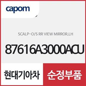 사이드미러 커버,운전석쪽 (87616A3000ACU3) 레이