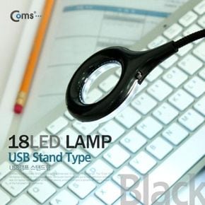 USB 원형 허브 컨버터 램프스탠드형18LED 블랙 1394