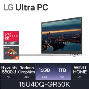 LG전자 울트라PC 15U40Q-GR50K (WIN11HOME/SSD 1TB/RAM 16GB) HMC