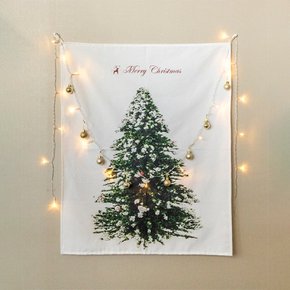 천에 담긴 크리스마스 트리 패브릭 포스터