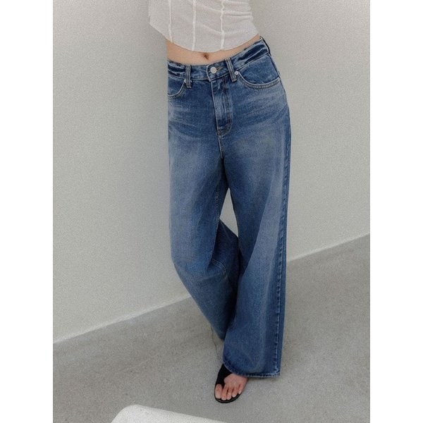 시그니처 도밍고워싱 와이드 데님