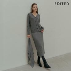 EDITED 에디티드 라쿤울  혼방 니트 스커트