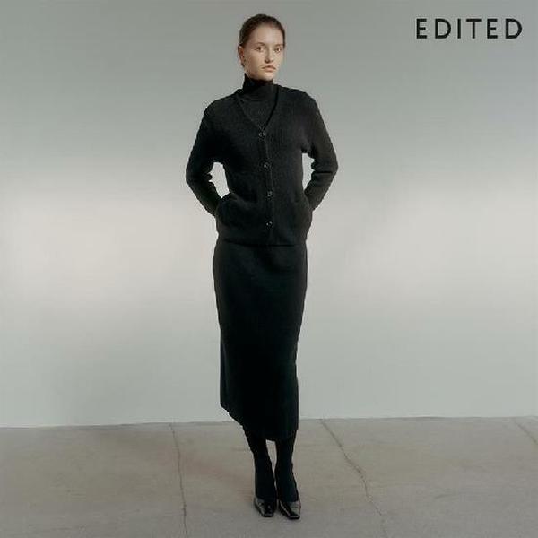 에디티드 라쿤울  혼방 니트 스커트 (25FW)