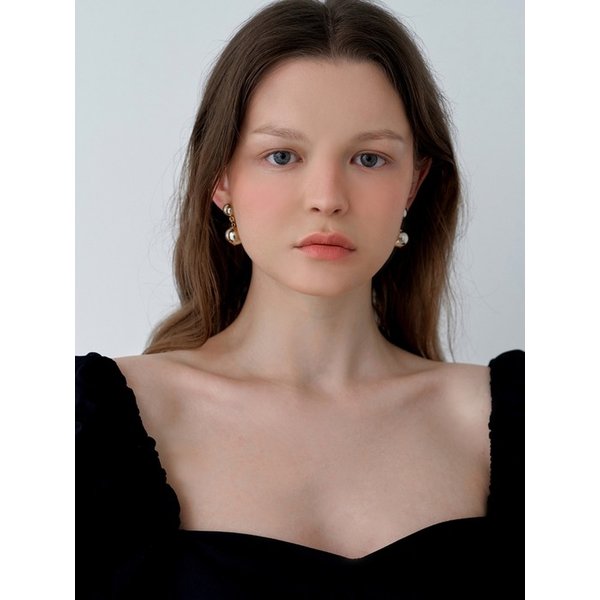 Two Gold Ball Earrings