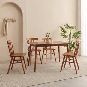 아이코코 원목 4인용 식탁 테이블 의자 세트 1200