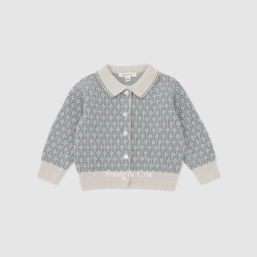 슈슈앤크라 mini 하농 쟈가드 니트 폴로가디건 ㅡ 엠블루