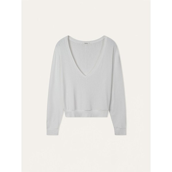 Layered V-Neck T-shirt (Ivory)