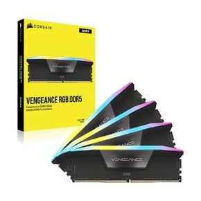 커세어 DDR5 128GB PC5-44800 CL40 VENGEANCE RGB BLACK 패키지 메모리 (32Gx4)