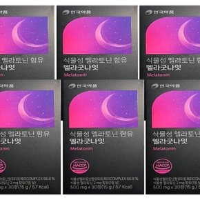 안국약품 멜라굿나잇 식물성 멜라토닌 함유 30정 6박스(LC)