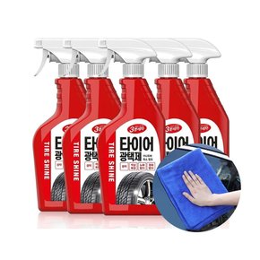 무배고급타월증정 타이어 광택제 5개 묶음 갈변 방지 자동차 휠 타이어 왁스