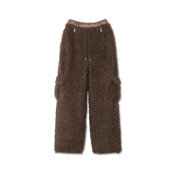 CURLY FUR SWEAT PANTS BROWN