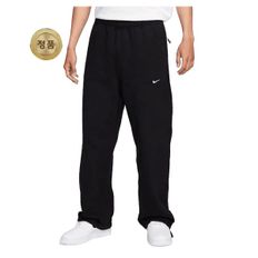 매장정품 나이키 NIKE 스포츠웨어 스우시 남성 오픈 헴 플리스 팬츠 FN3343-010 1672443