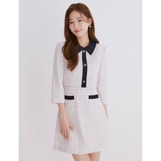 배색카라 트위드 2IN1 원피스(2colors)_RMOWE24R12