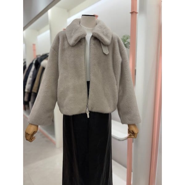 [여주점] 여성 카라 집업 페이크 퍼 자켓()ITPCYFJ920