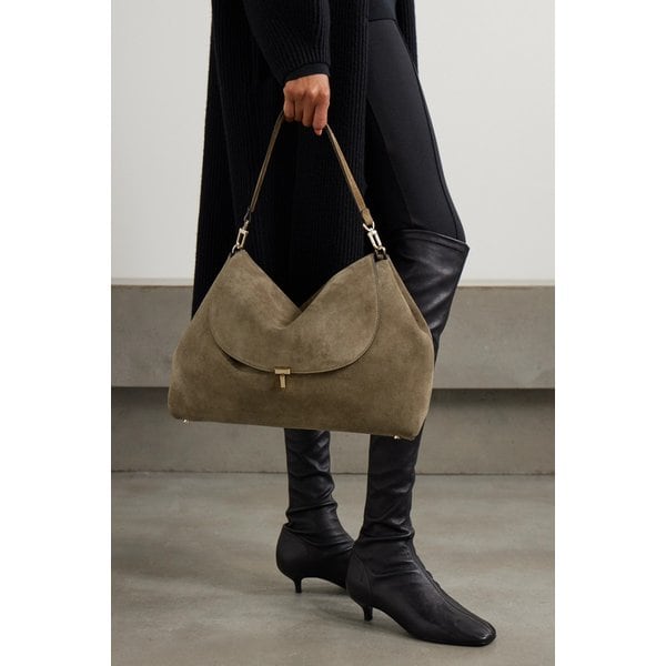 T-락 라지 스웨이드 숄더백 46376663162980125