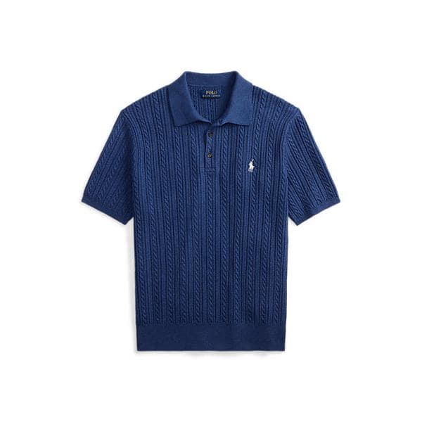 남성 케이블 니트 코튼 폴로 칼라 스웨터(MNPOSWE1N820114410)