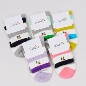 여성패션양말 비비드중목 3켤레 SL019