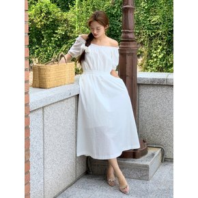 Classic off-shoulder dress (Ivory)