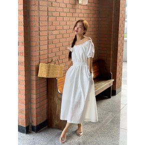 Classic off-shoulder dress (Ivory)
