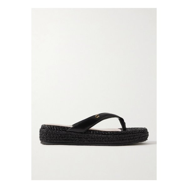 타히티 가죽 플랫폼 플립플랍 40mm 블랙 1647597360274789