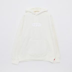 박스로고 클래식 스웨트 공용 후드티 FW23SW56 WHITE