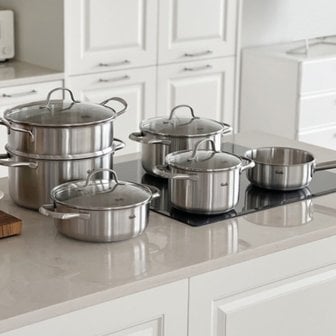 휘슬러 샌프란시스코 5종 스텐 냄비세트 + 추가구성 미켈란젤로 24cm 찜기