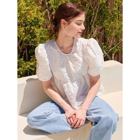 SUMMER PUFF HALF SLEEVE BLOUSE 3COLOR