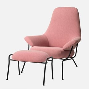 Hai Chair + Ottoman Uniform Melange Pink (20098)