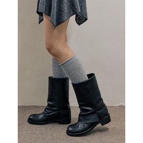 Slit-up Stitched Mid Boots