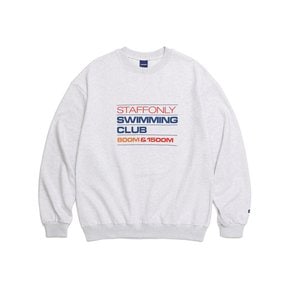 SWIMMING CLUB SWEATSHIRTS (MELANGE WHITE)