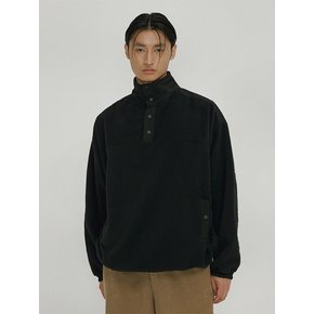 Fleece pullover jacket (black)