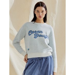 OCEAN CURSIVE LOGO SWEATER [2 COLOR]