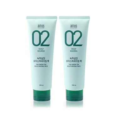  아모스 녹차실감 인텐시브 모이스처 팩 250ml 1+1