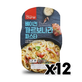  쉐프엠 베이컨 까르보나라파스타 즉석조리 230g x 12개