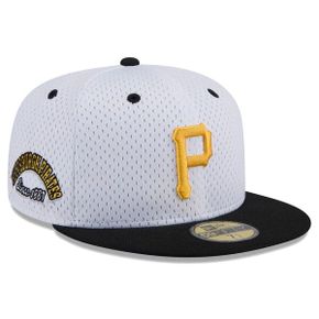 [해외] 1039344 뉴에라 모자 MLB [피츠버그 파이리츠] Throwback Mesh 59FIFTY Fitted Hat - Whi