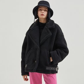 Fake Fur Coat Black