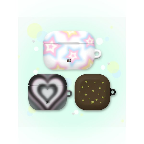 선셋 하트 에어팟/에어팟프로/버즈 케이스-7Colors