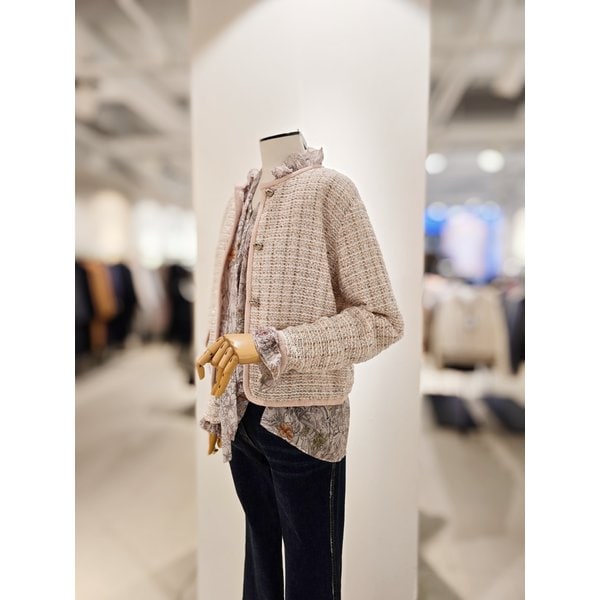 [파주점] [더아이잗컬렉션]스팽글 메탈 버튼 클래식 가디건 CR3A1CD811