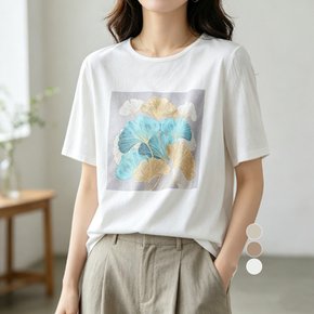 ATMARK 레트스퀘어그래픽리넨티셔츠_AA63TS055G