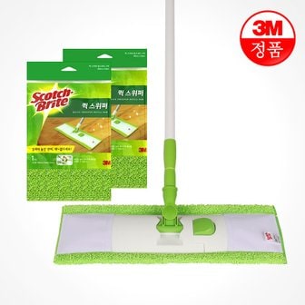 3M 스카치브라이트 막대걸레 퀵스위퍼 + 리필패드(1입)x2개 거실청소