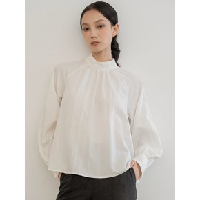 HALFNECK SHIRRING MORDERN BLOUSE IV