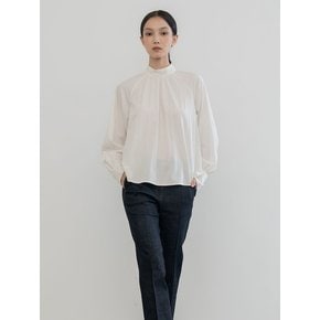 HALFNECK SHIRRING MORDERN BLOUSE IV