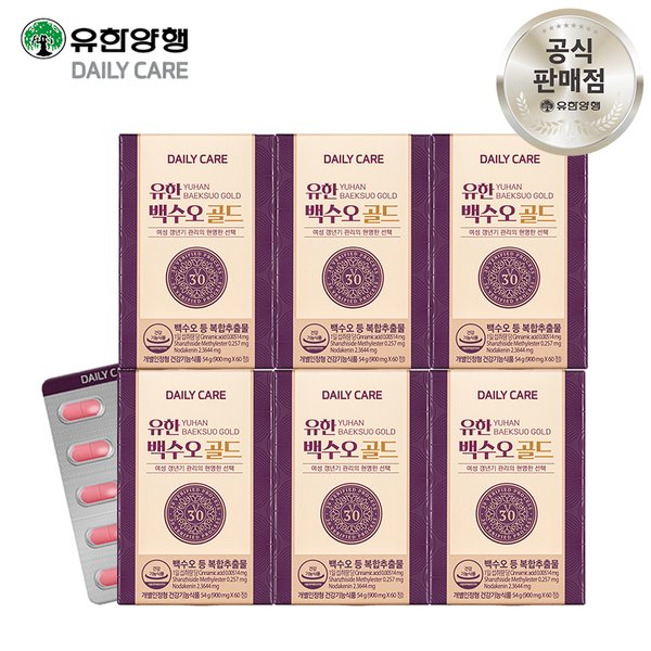 백수오 골드 60정x6통(6개월분) 갱년기 여성 영양제