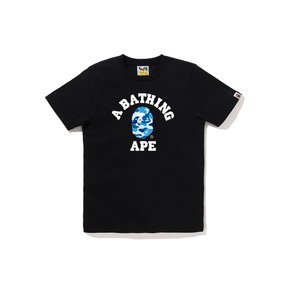 ABC 카모 컬리지 반팔 티셔츠 블랙X블루 001TEM301004M BKXBL