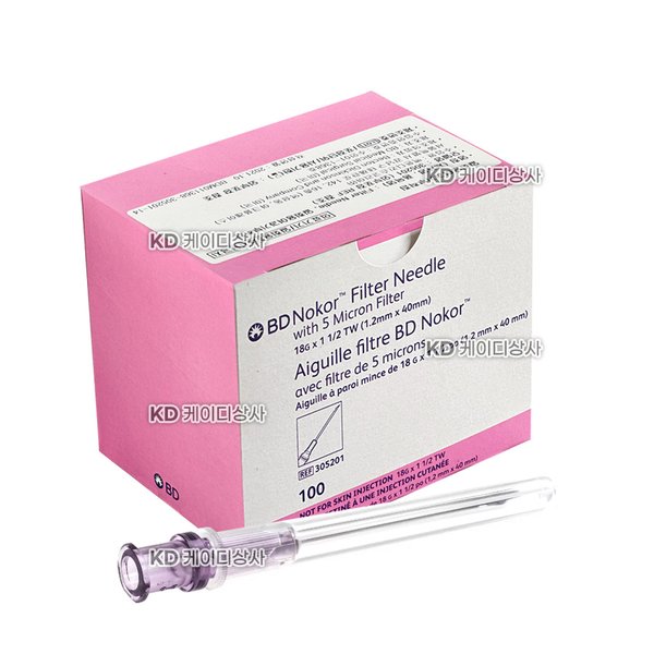 BD Nokor Filter Needle 노코 필터니들 18G 100개입 305201 필터주사침 - SSG.COM